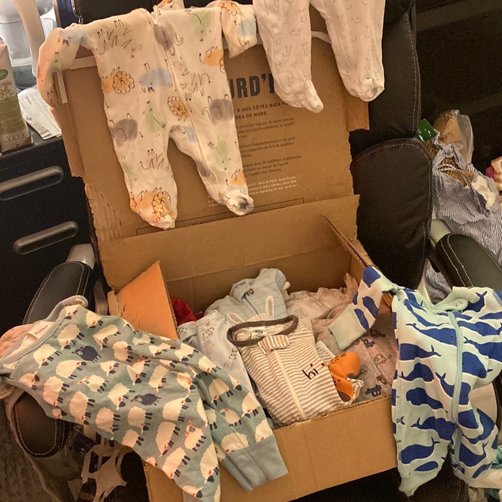 Bundle of new- very slightly worn baby clothes- over 40 pieces!